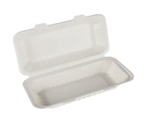 Bagasse Clamshell Fish and Chips Large Box