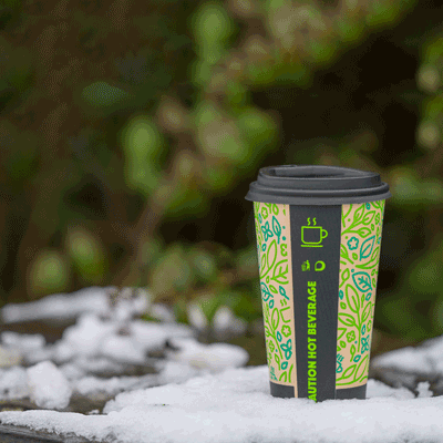 Hot Drink Cup Bamboo Eco Compostable 8oz / 227ml (25 pack)