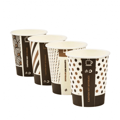 Hot Drink Cup Mixed Design Bamboo 10oz / 285ml