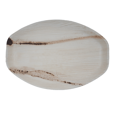 Areca Palm Leaf Platter - 16" x 11" Oval (10 pack)